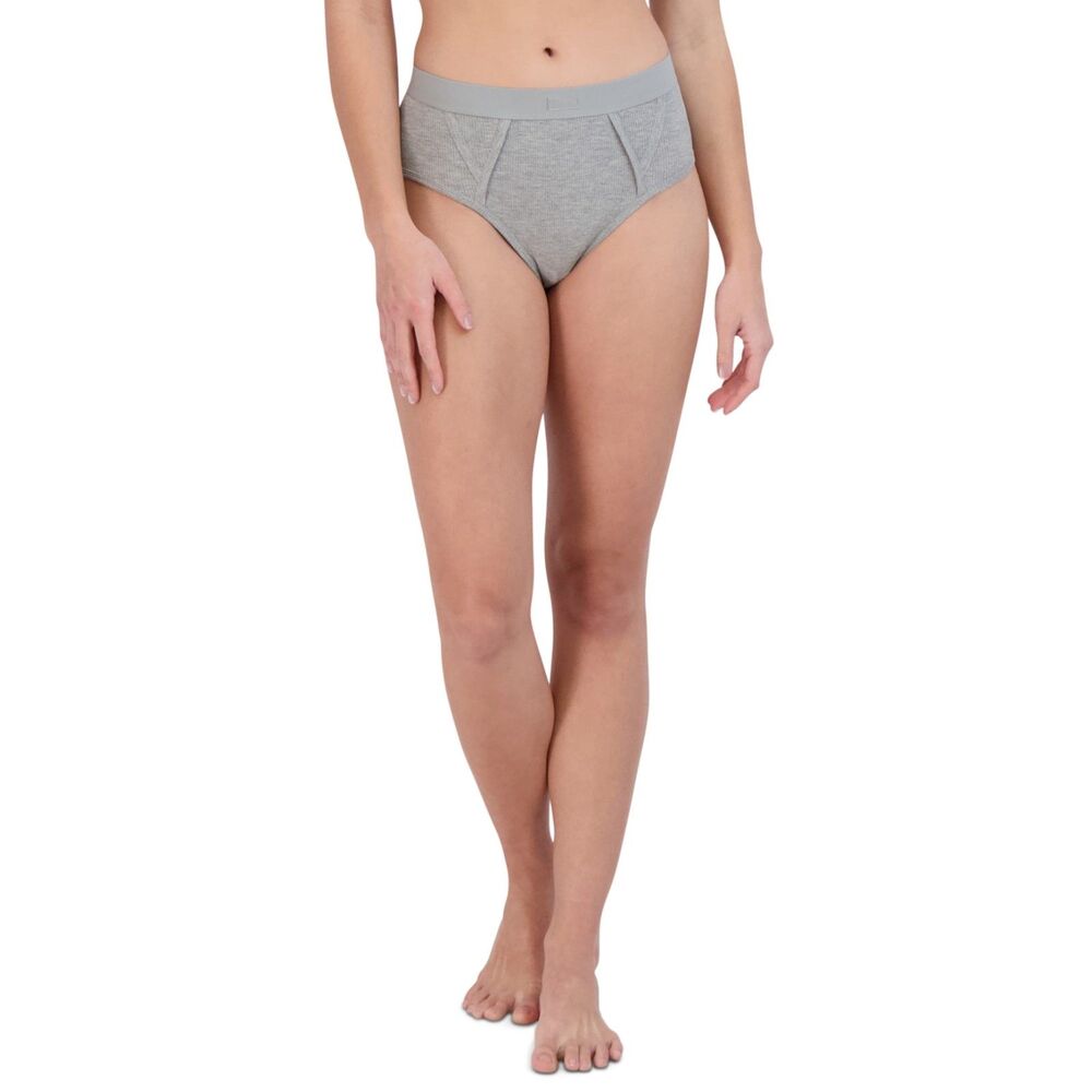 Steve Madden Womens Ribbed High-Waisted Br Heather Grey L